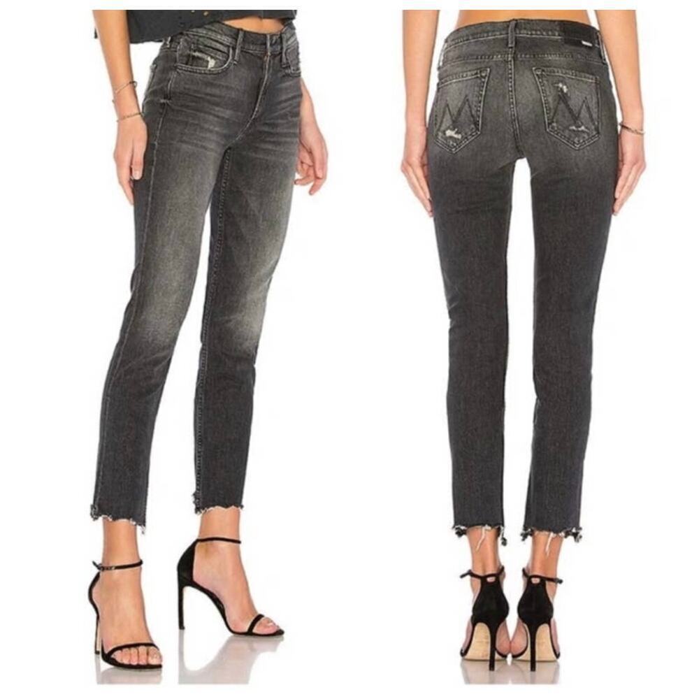 Mother Superior The Flirt Chew Straight Leg Jeans in Of Cats & Kings Size 26